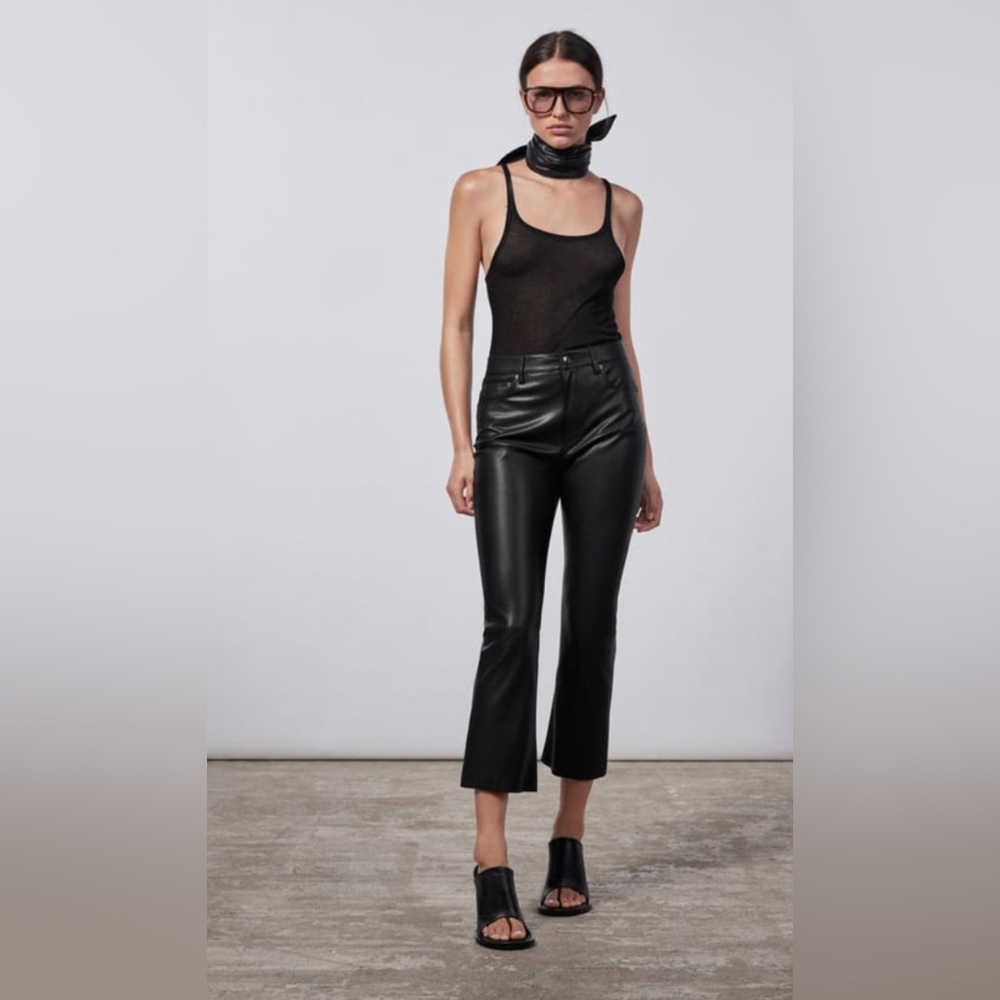 Zara leather pants (ankle)